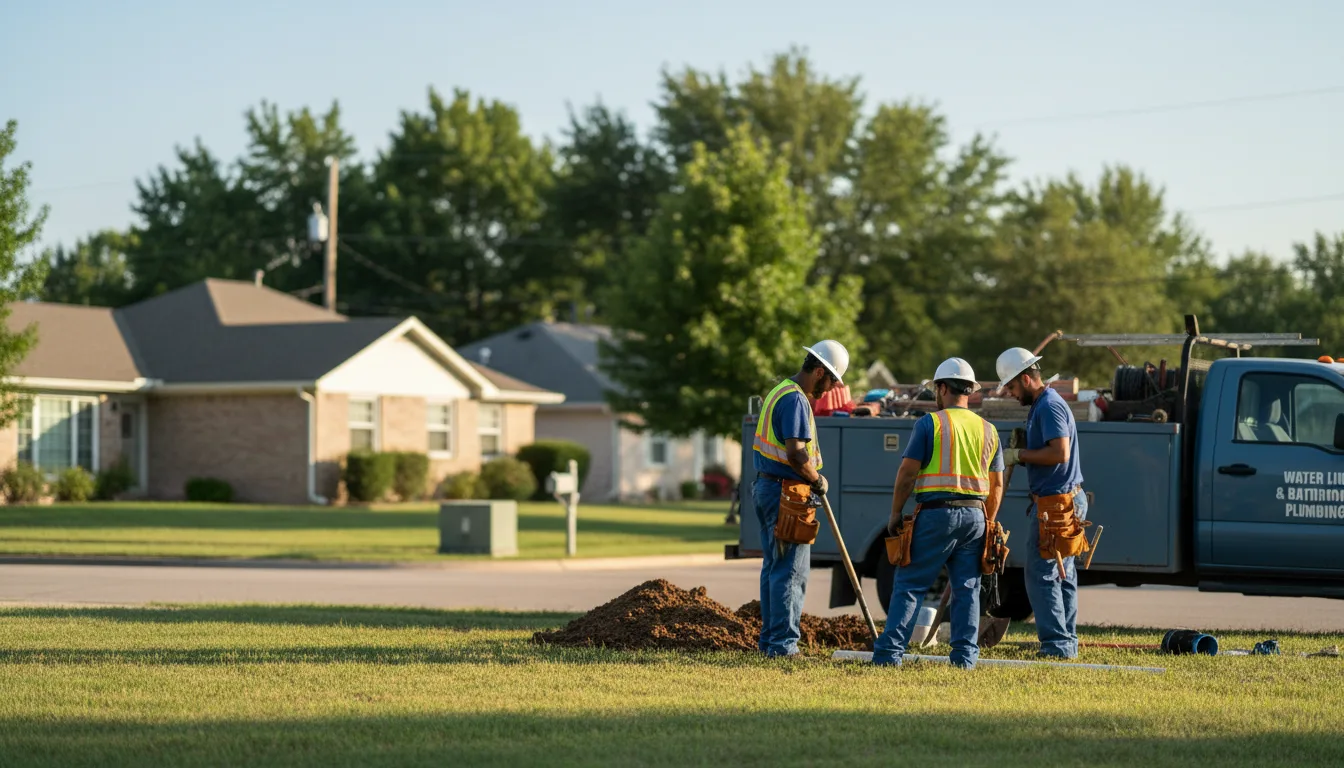 Residential water line and bathroom plumbing service in Hackberry, AZ